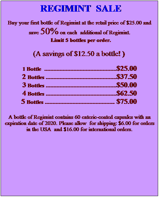 Text Box: THE&nbsp; REGIMINT
STORE
